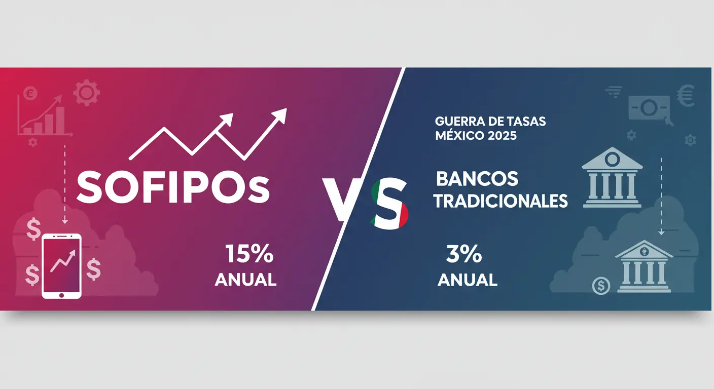 ¿Por qué las SOFIPOs pagan hasta 15% y los bancos solo 3%? Guerra de tasas México 2025